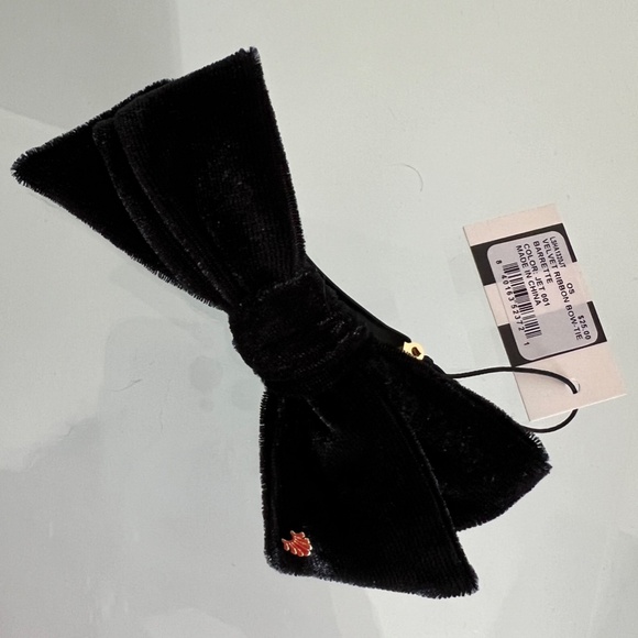 LELE SADOUGHI Black Velvet Ribbon Bow Tie Barrette main image 5